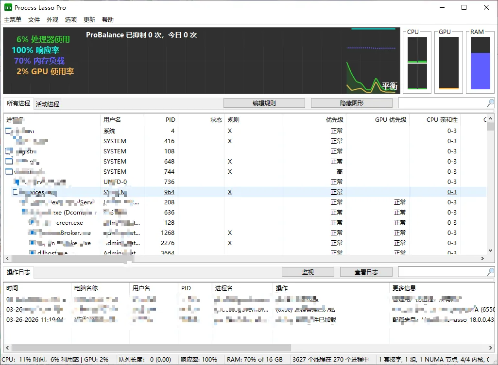 mfzy-top-19-50-Process Lasso Pro截图.webp