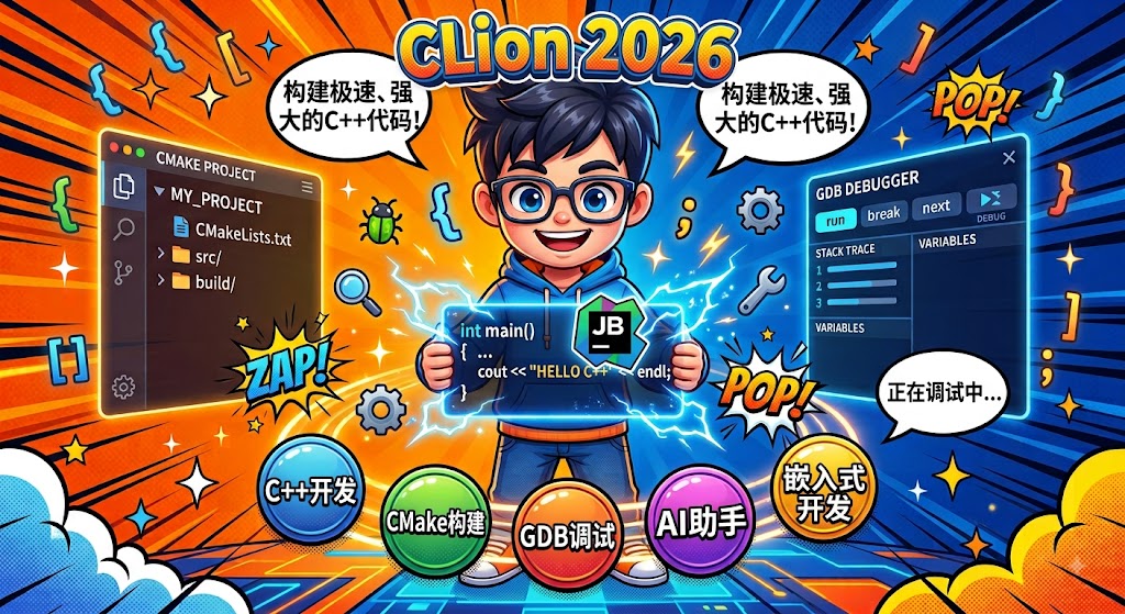 CLion v2026.2.0 高级版 - 专业C/C++ IDE AI助手+永久激活